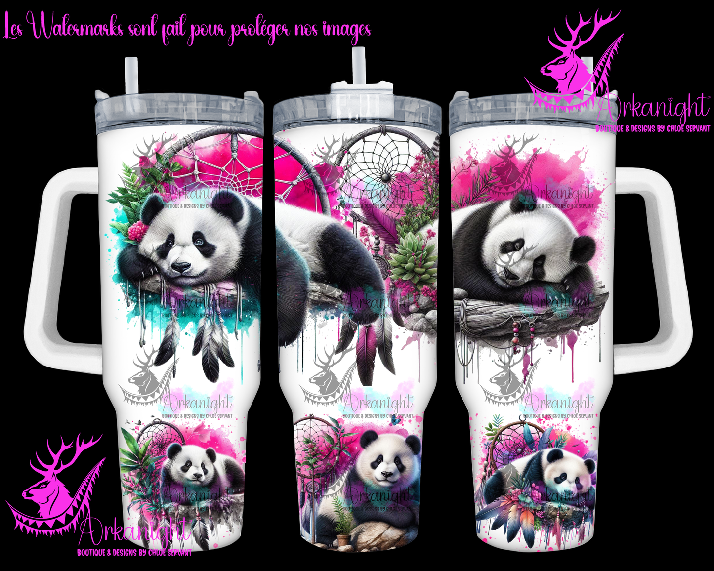 Numérique 40 oz - Panda on Rocks