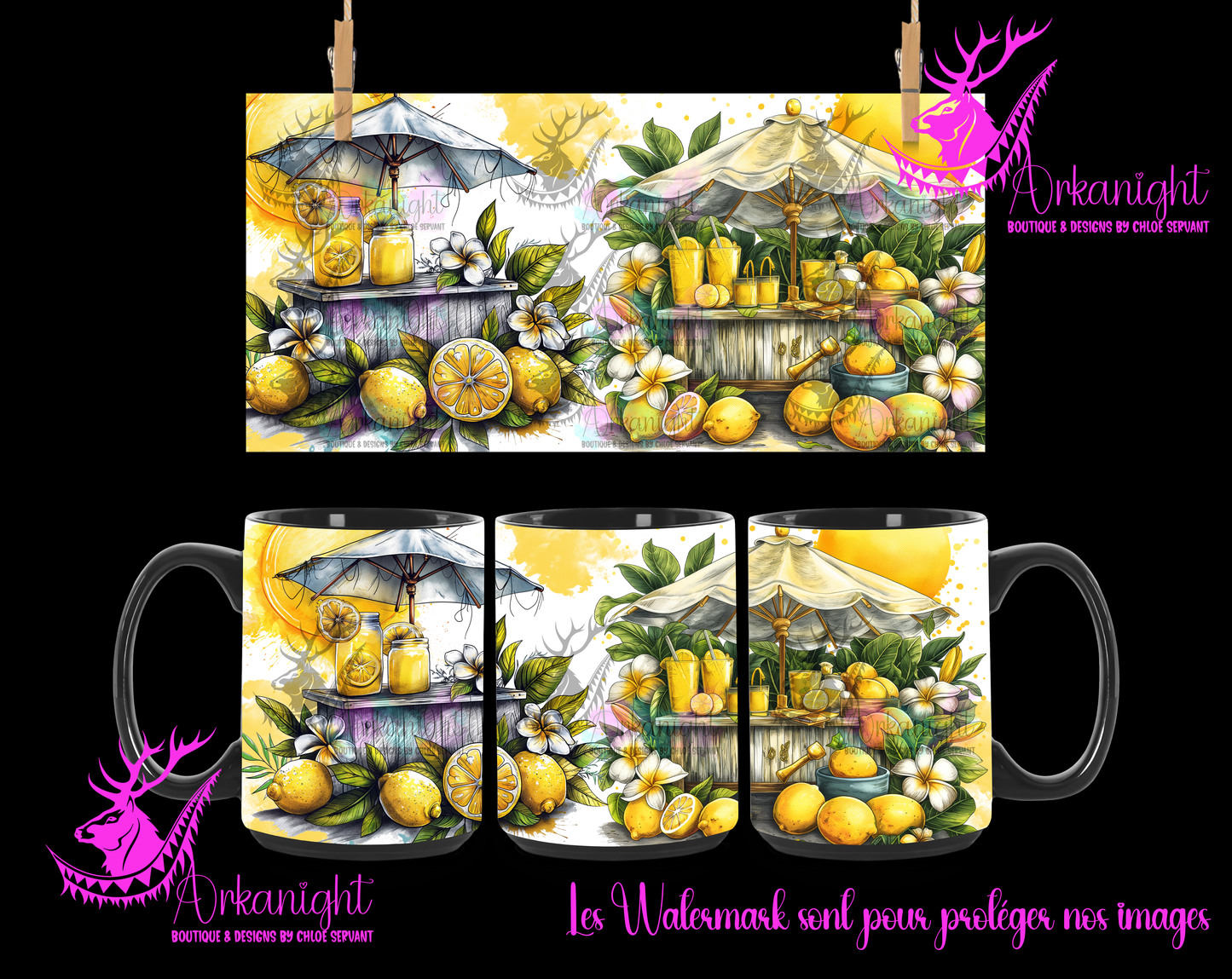 Tasse en céramique sur commande - Limonade Stand