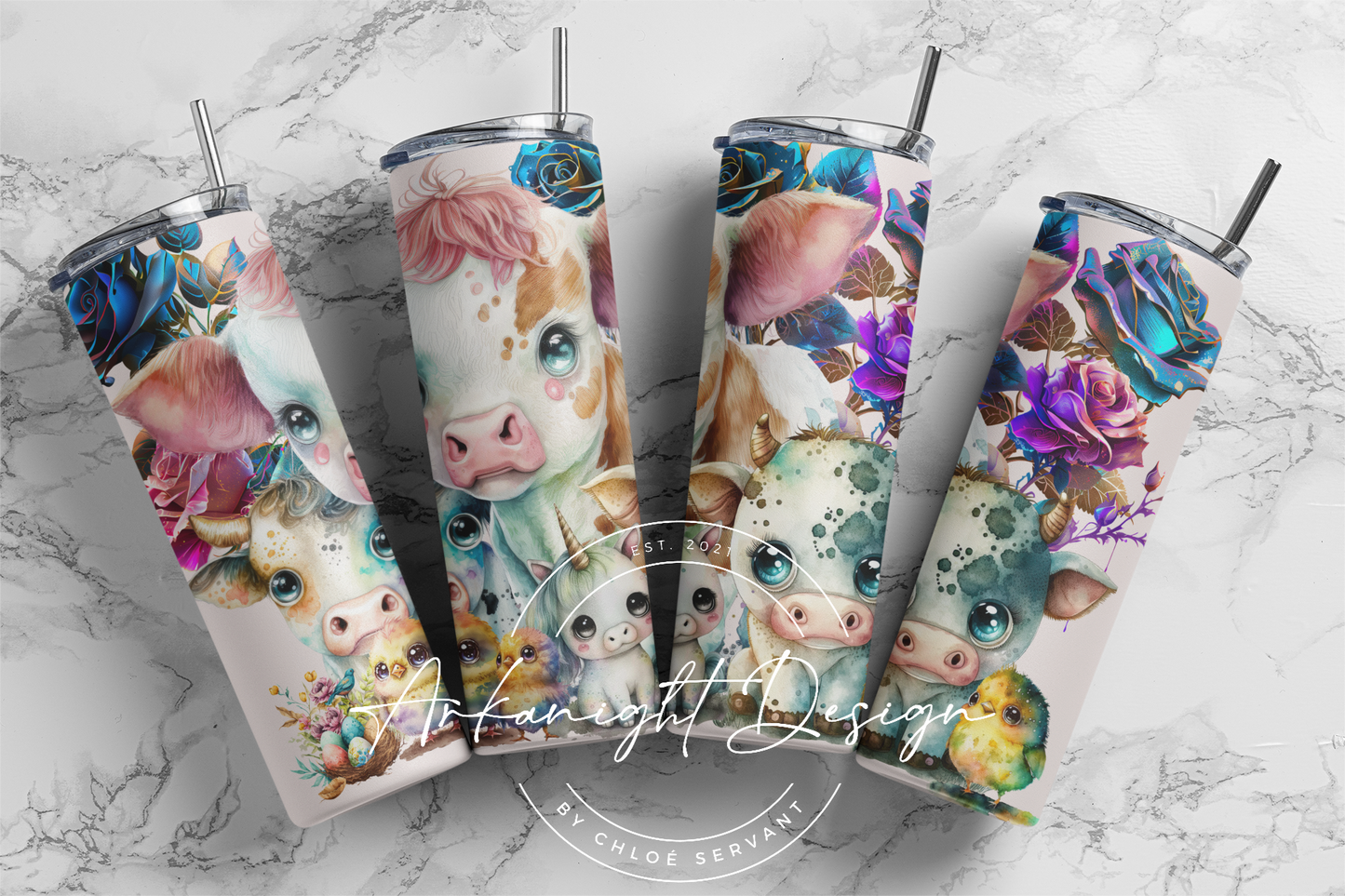 Gourde - Pâques - Animals & Flower