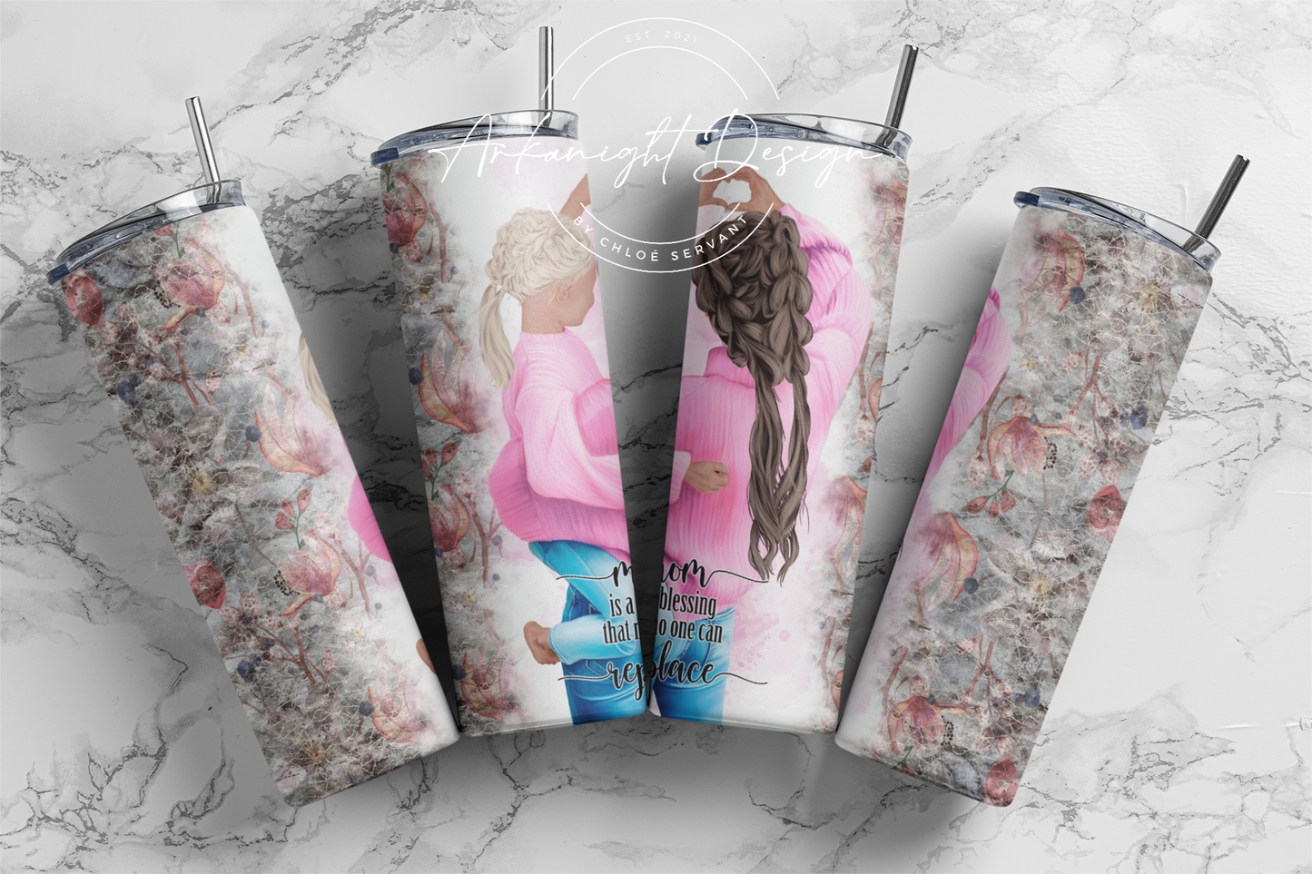 Gourde - Mom & Little girl - English