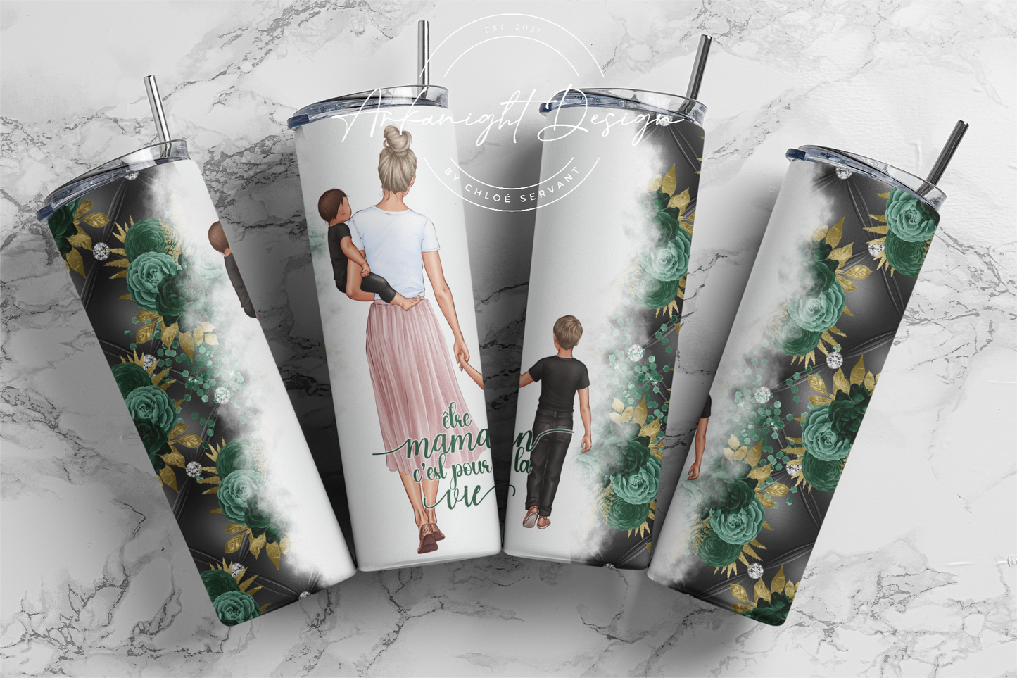 Gourde - Maman & 2 garçons