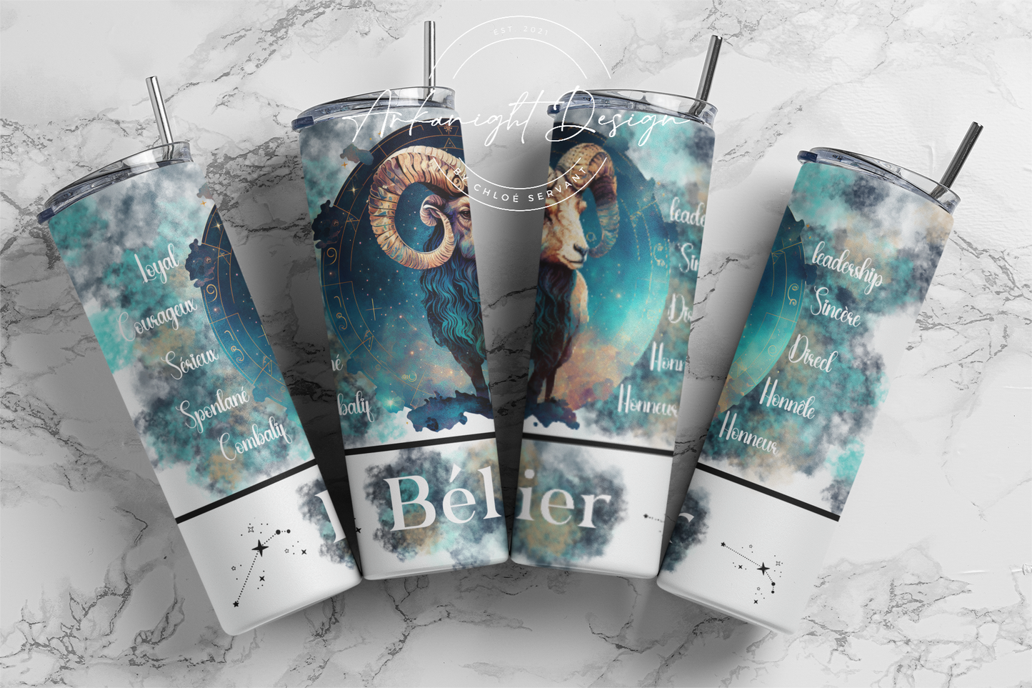 Gourde - Bélier - Français - Blanc