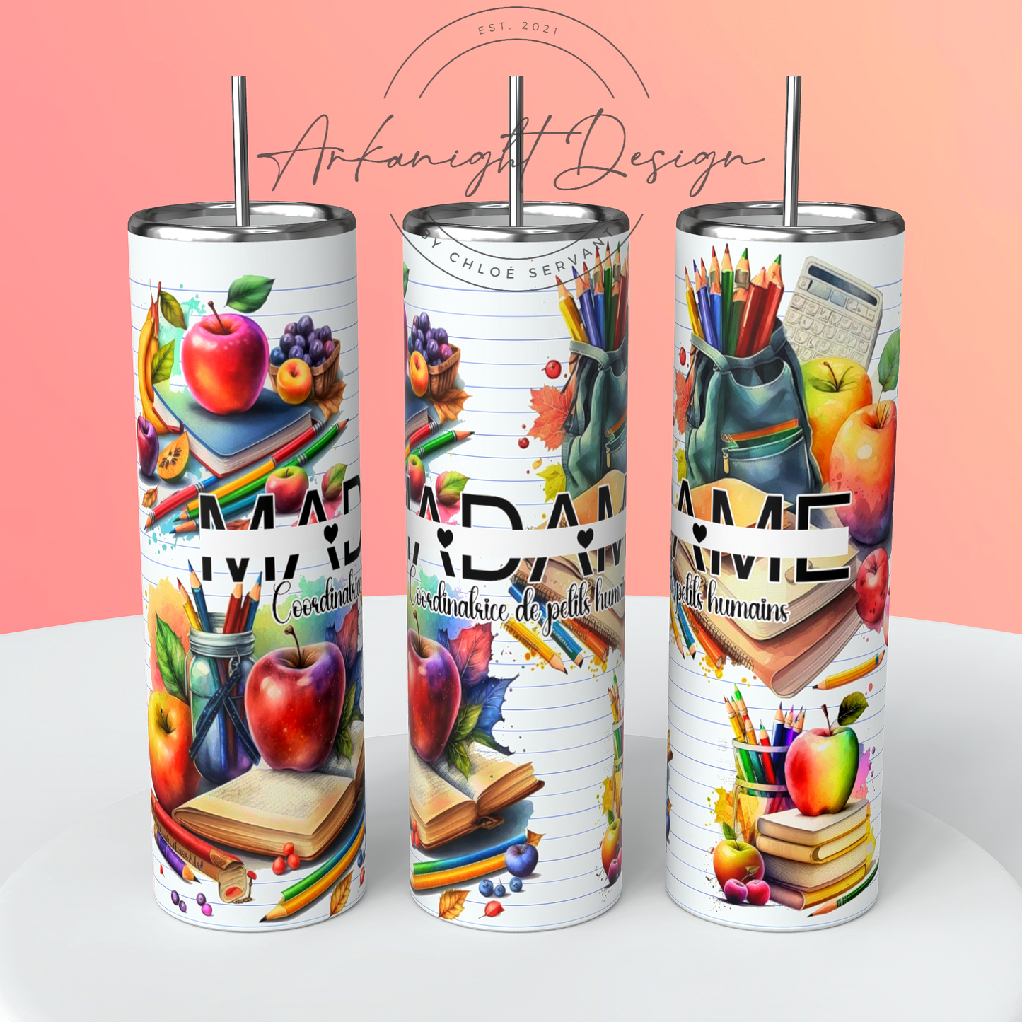Gourde - Madame "personnalisé" , Coordonnatrice de petits humains
