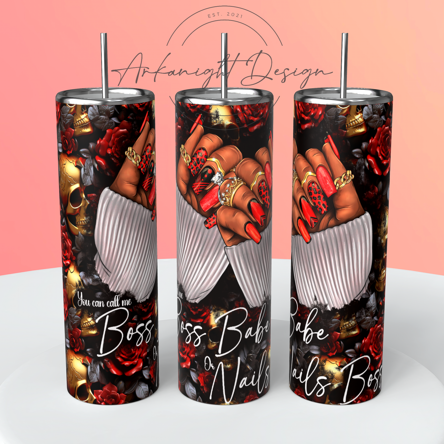 Gourde - Boss Babe or Nails Boss- English
