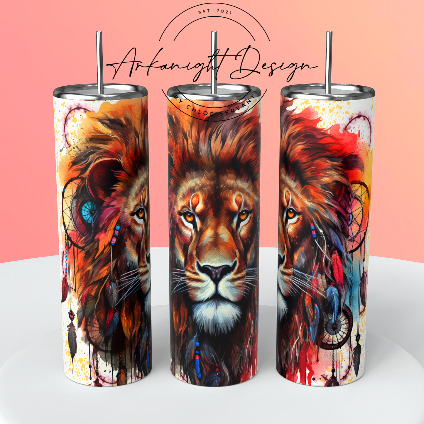 Watercolor Boho Lion King