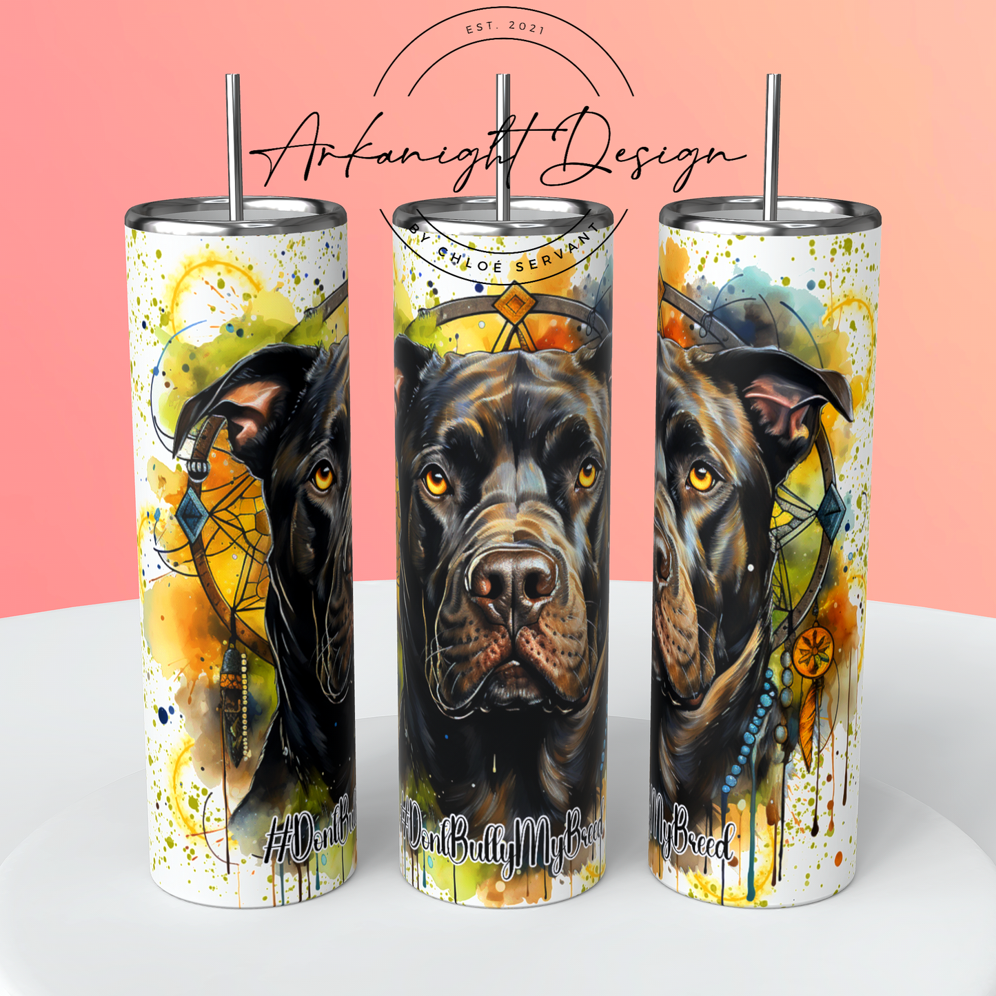 0057 -Gourde - #DontBullyMyBreed-Black