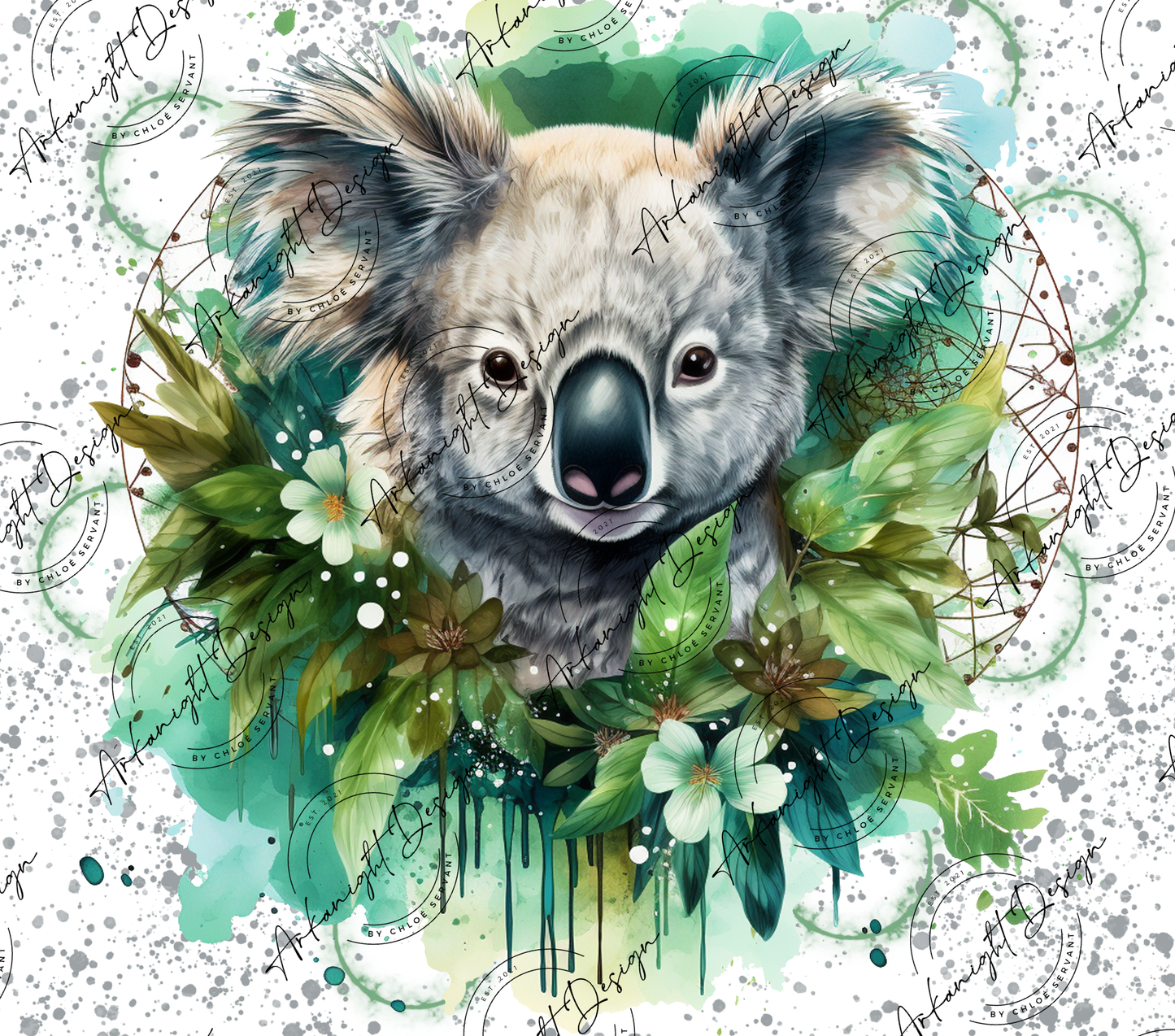 Watercolor Boho Koala