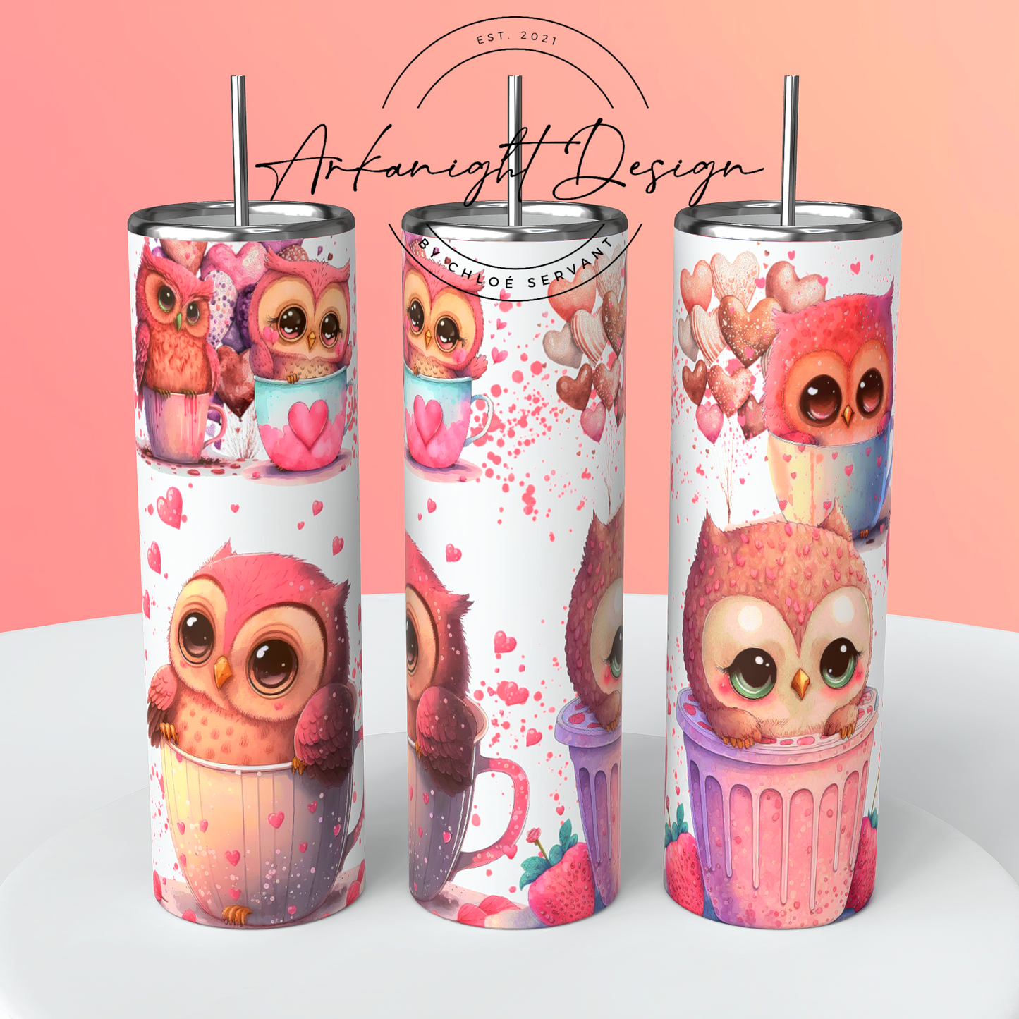 Gourde - Valentine Owls