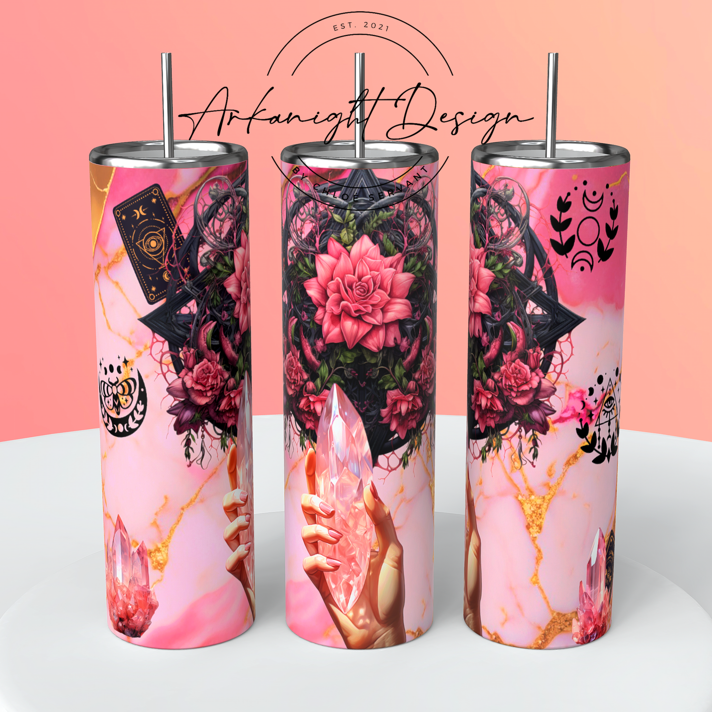 Gourde - Pink Quartz Crystal