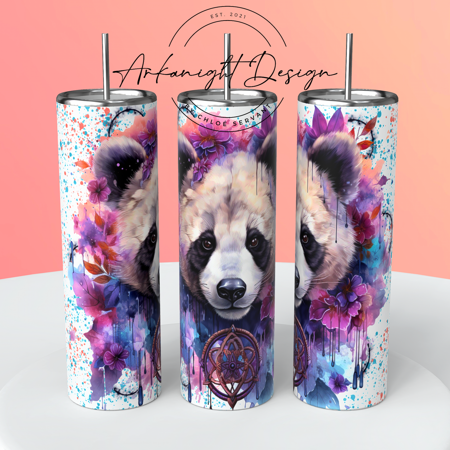 Gourde - Watercolor Boho Panda