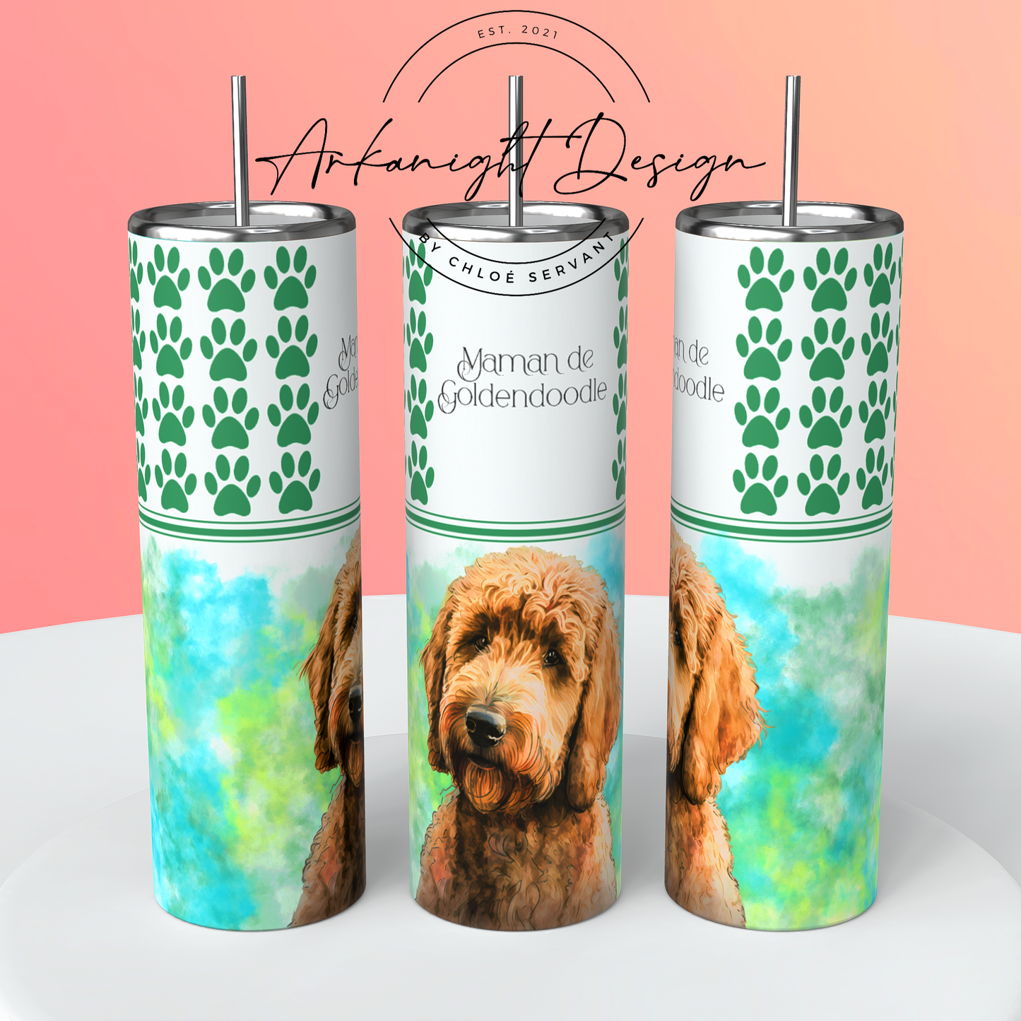 0047 -Gourde - Maman de Goldendoodle