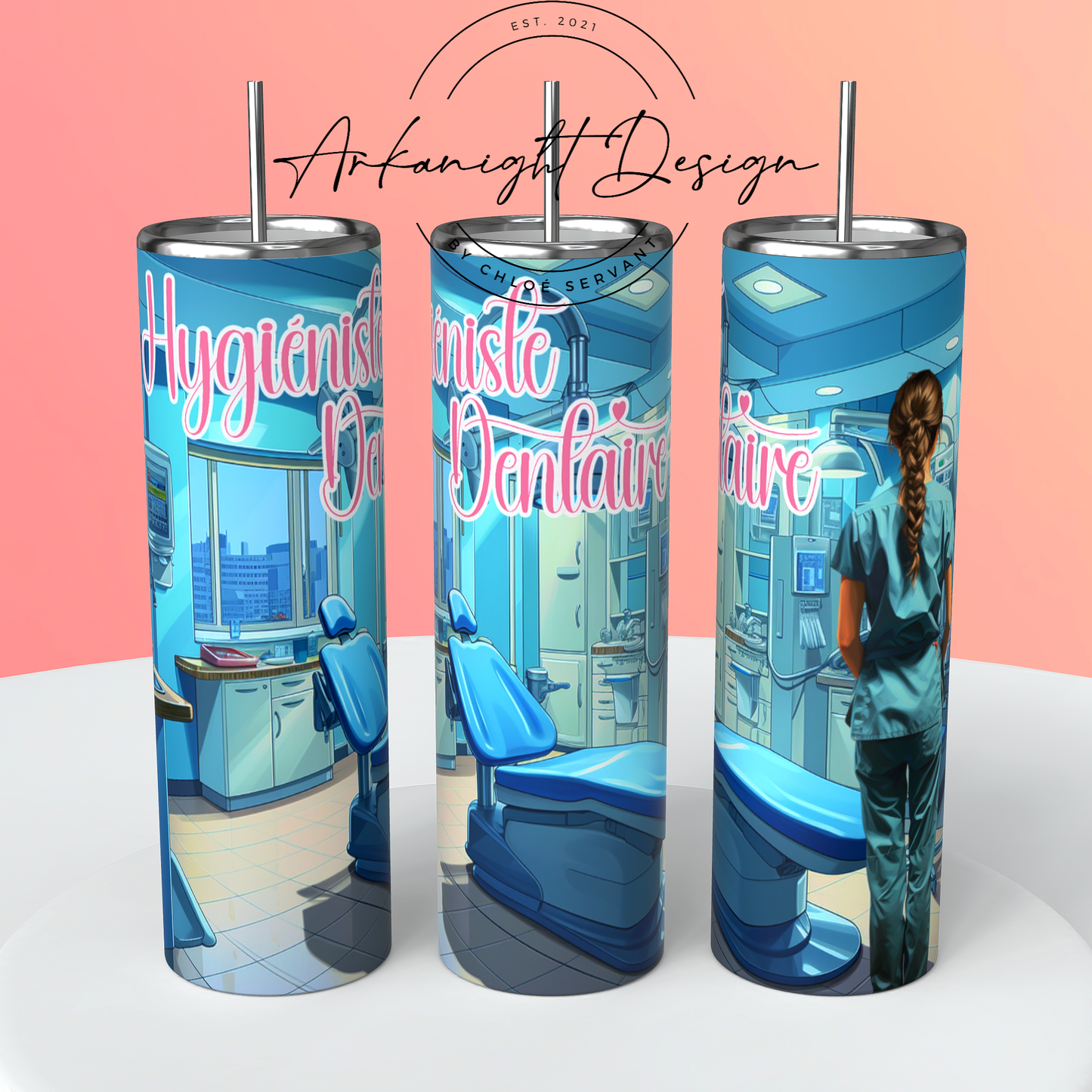 Gourde sur commande - Hygiéniste Dentaire - Brune