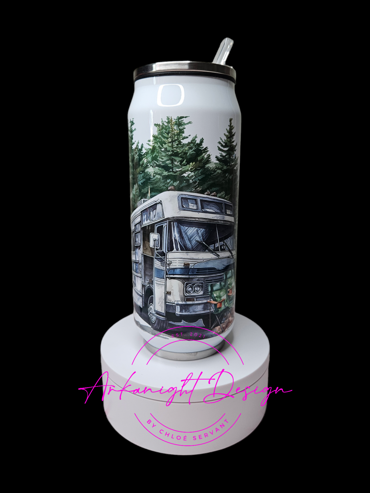 0017 - Gourde Style "Canette" - Camping Motorisé