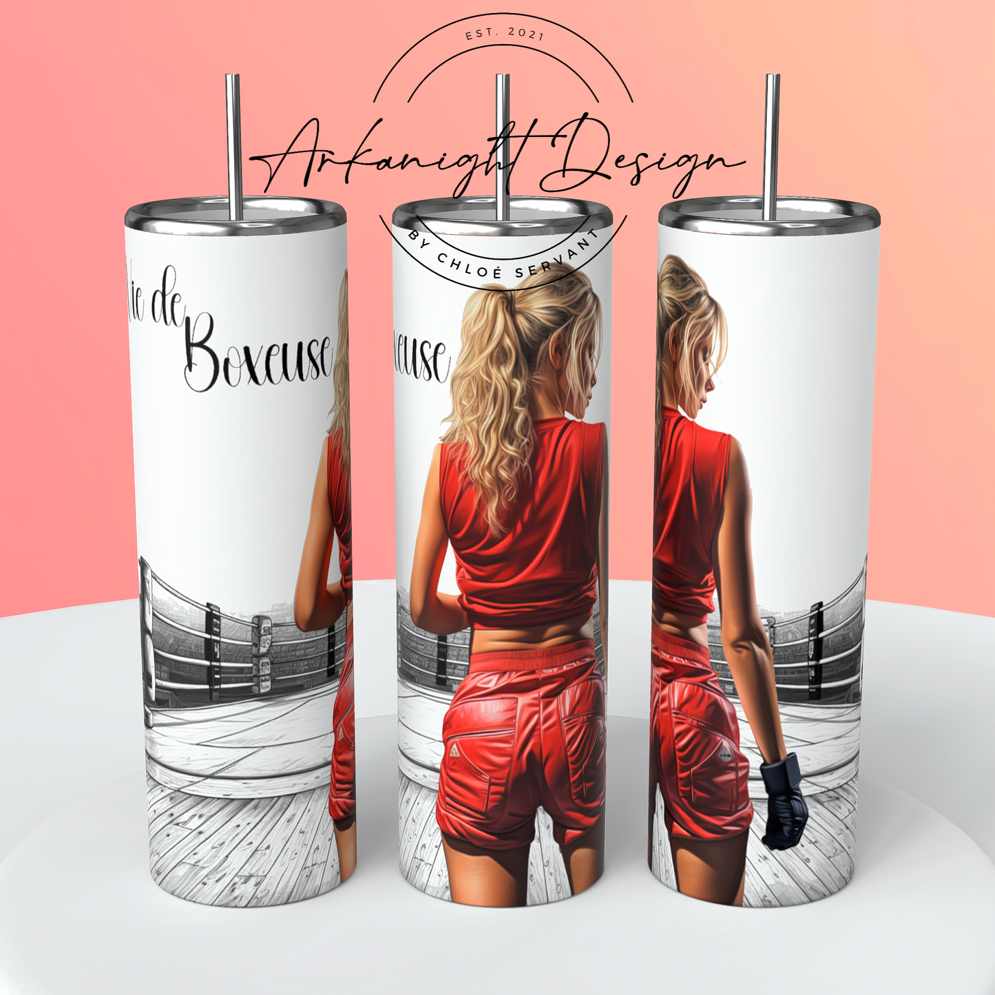 Gourde sur commande - Vie de Boxeuse - Blonde