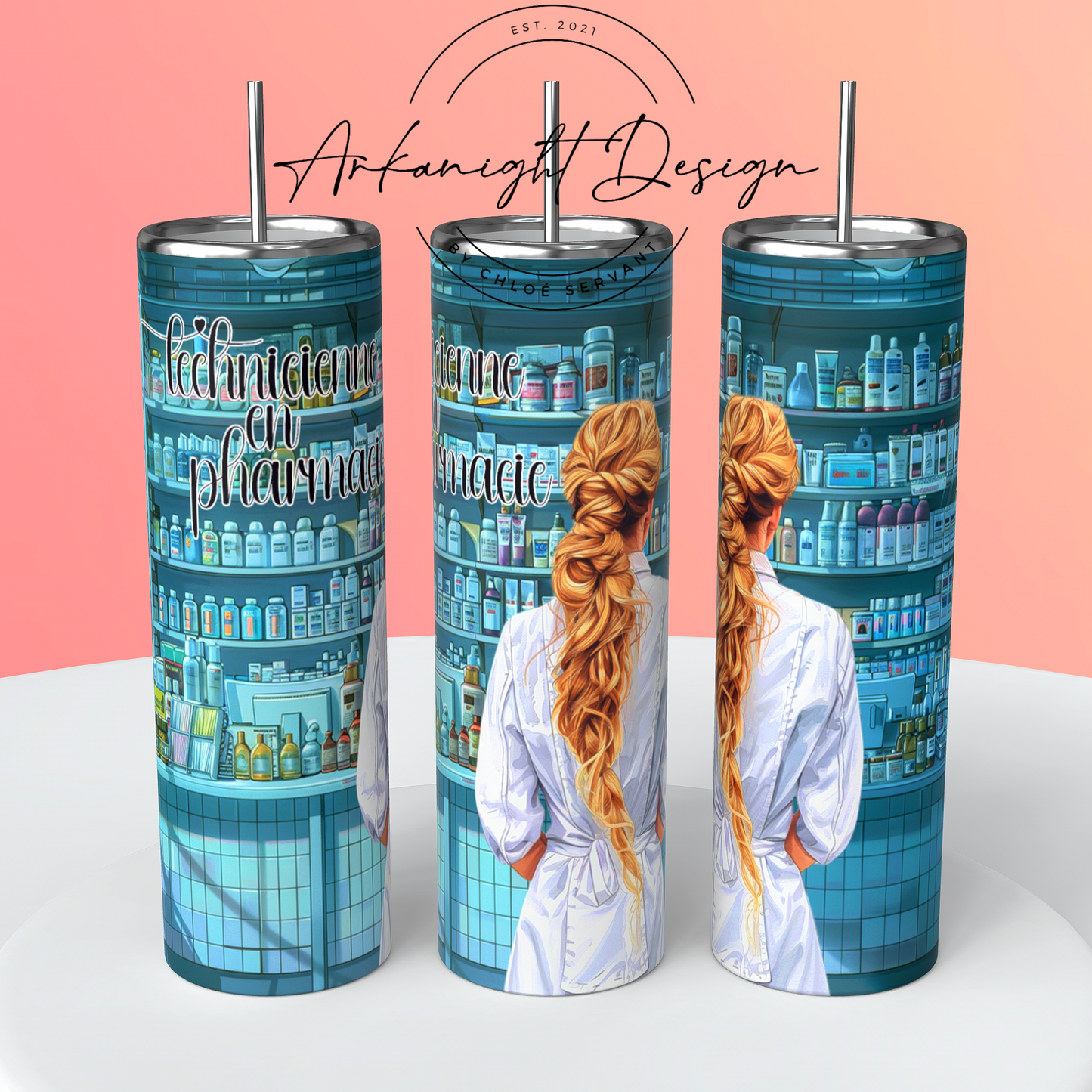 Gourde sur commande - Technicienne en Pharmacie - Blonde