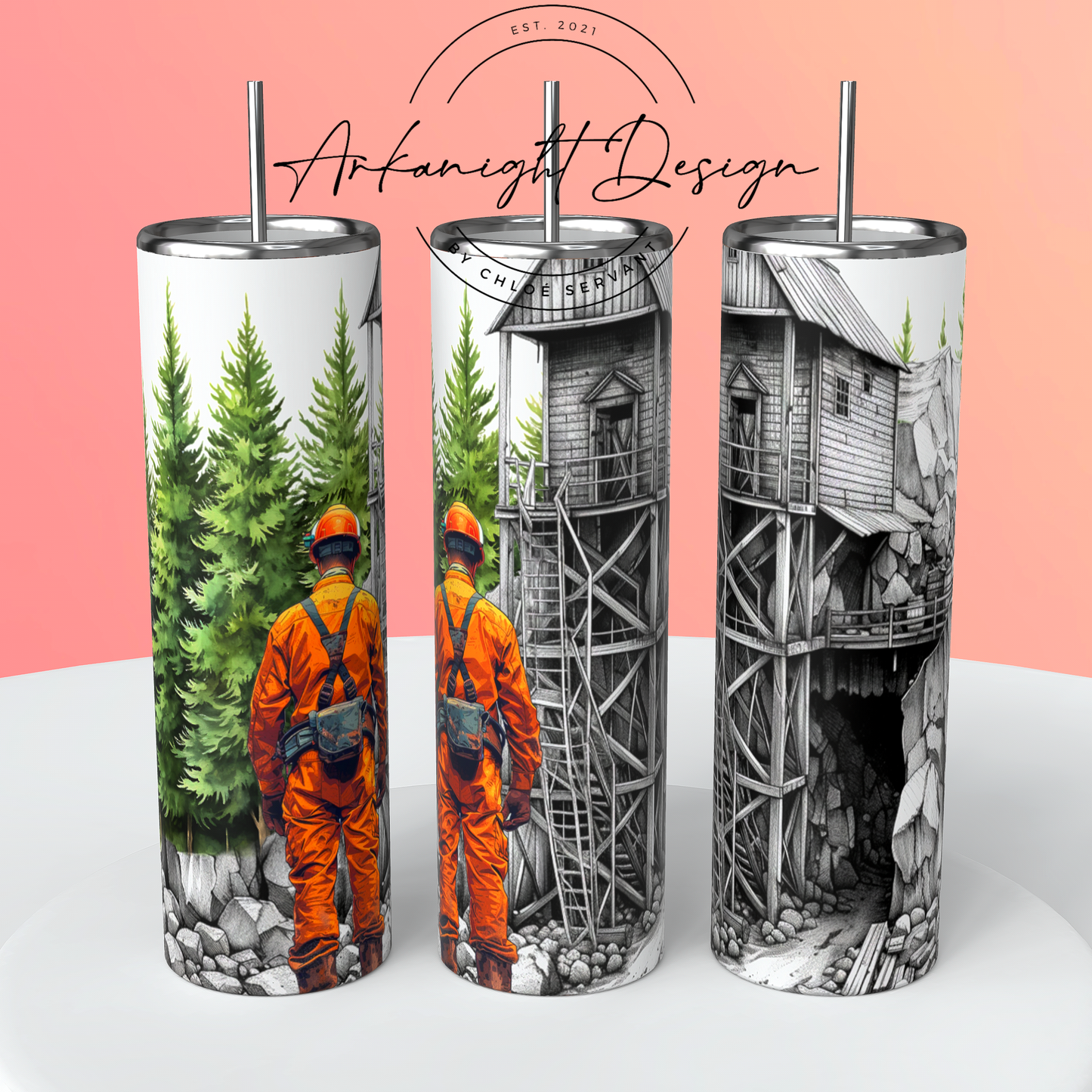 Gourde sur commande - Man Mining Worker