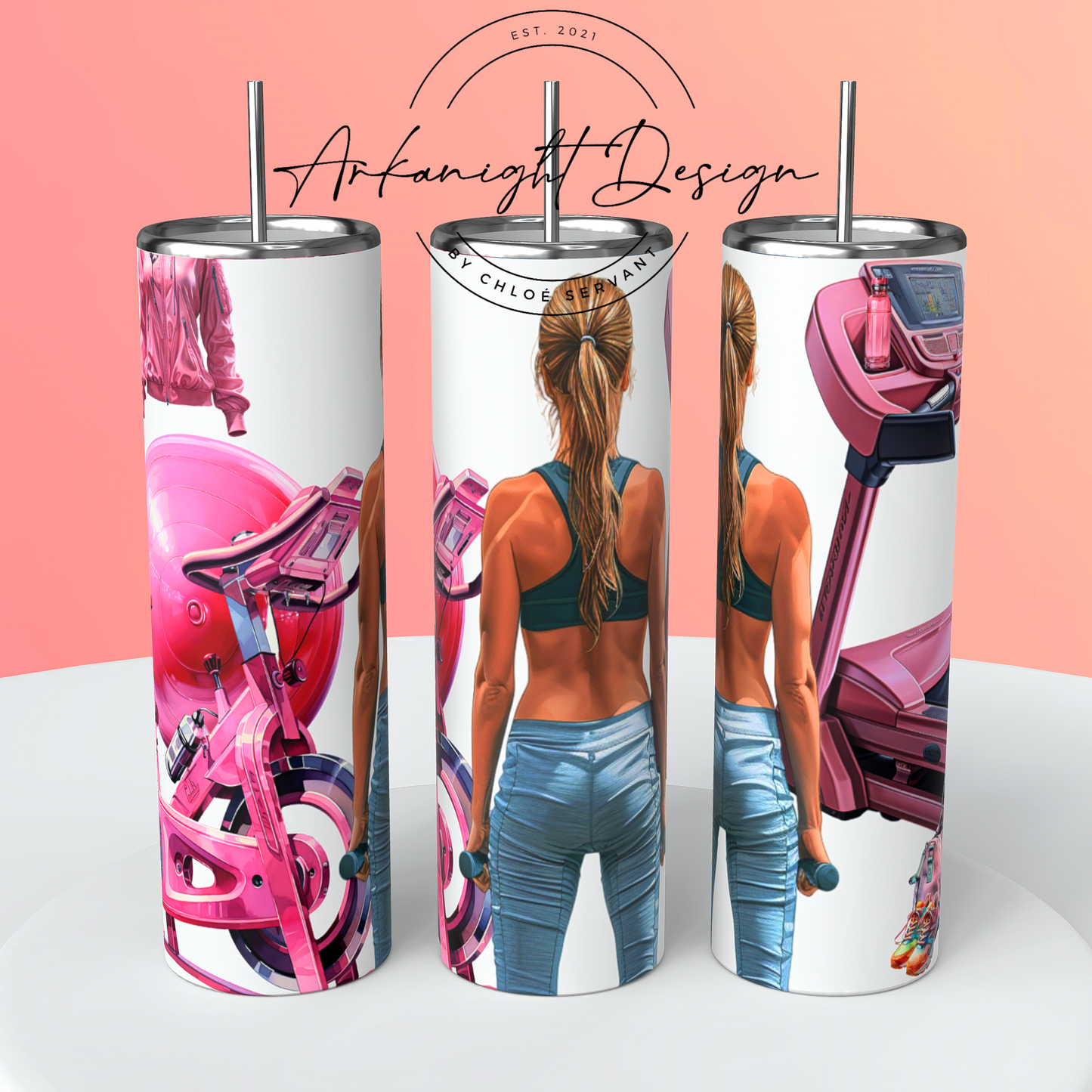 Gourde sur commande - Gym Girl - Blonde