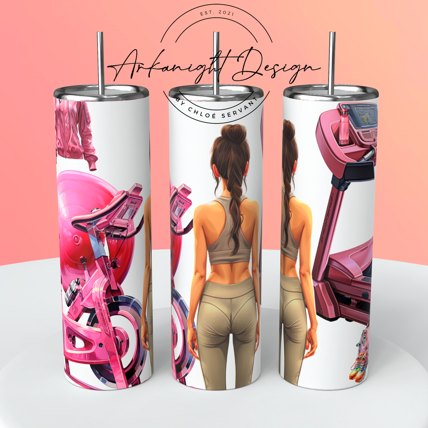 Gourde sur commande - Gym Girl - Brune