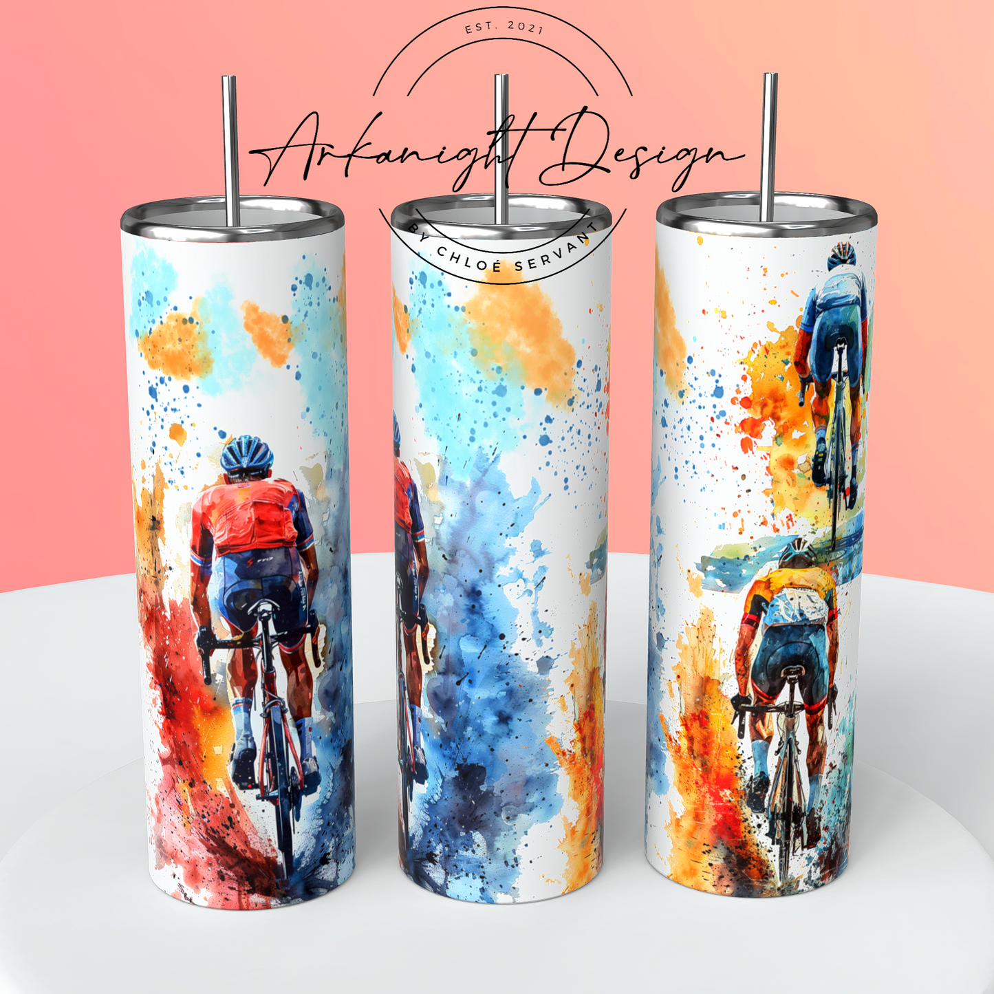 Gourde sur commande - Le vélo - Masculin- Sans Texte - Ajoute un prénom