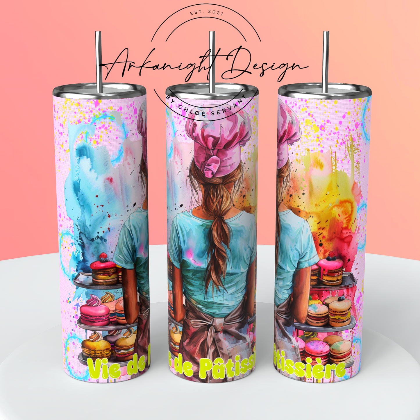 0060 -Gourde - Vie de pâtissière- Cheveux Brun