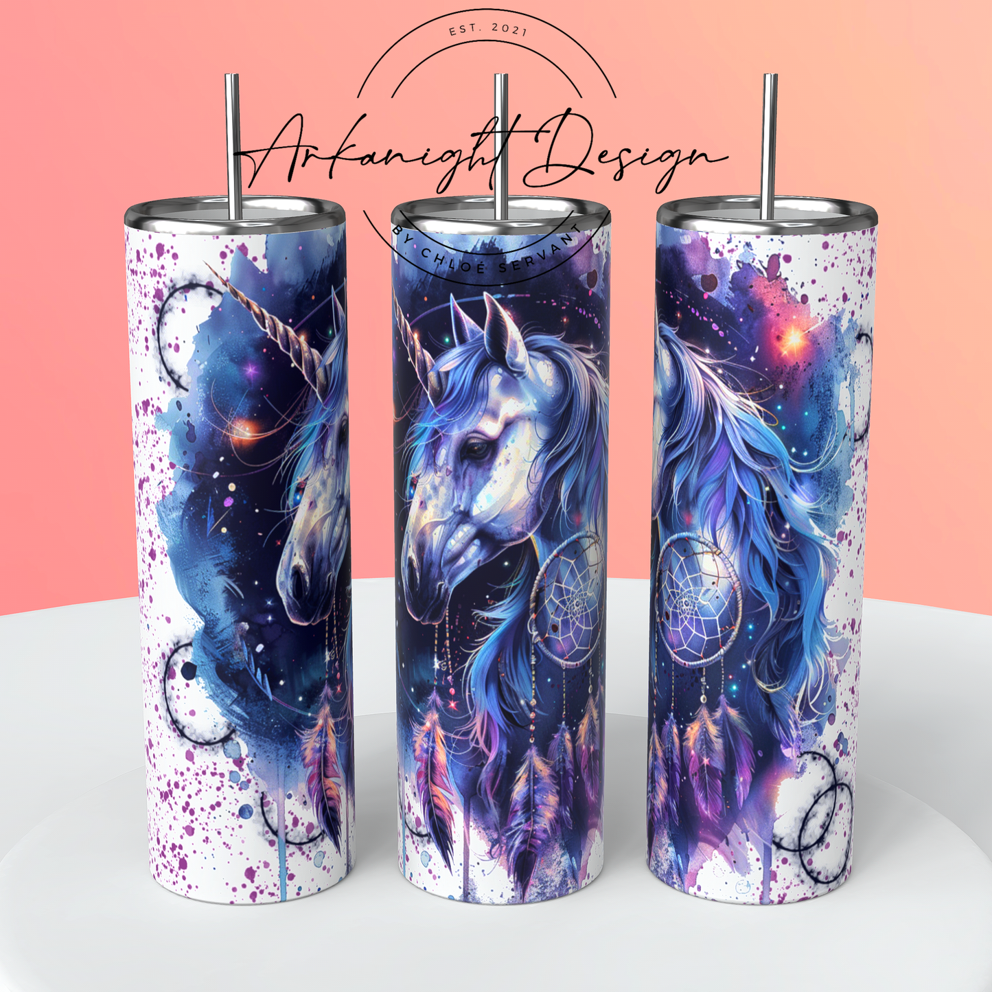Numérique - Watercolor Boho Cosmic Unicorn