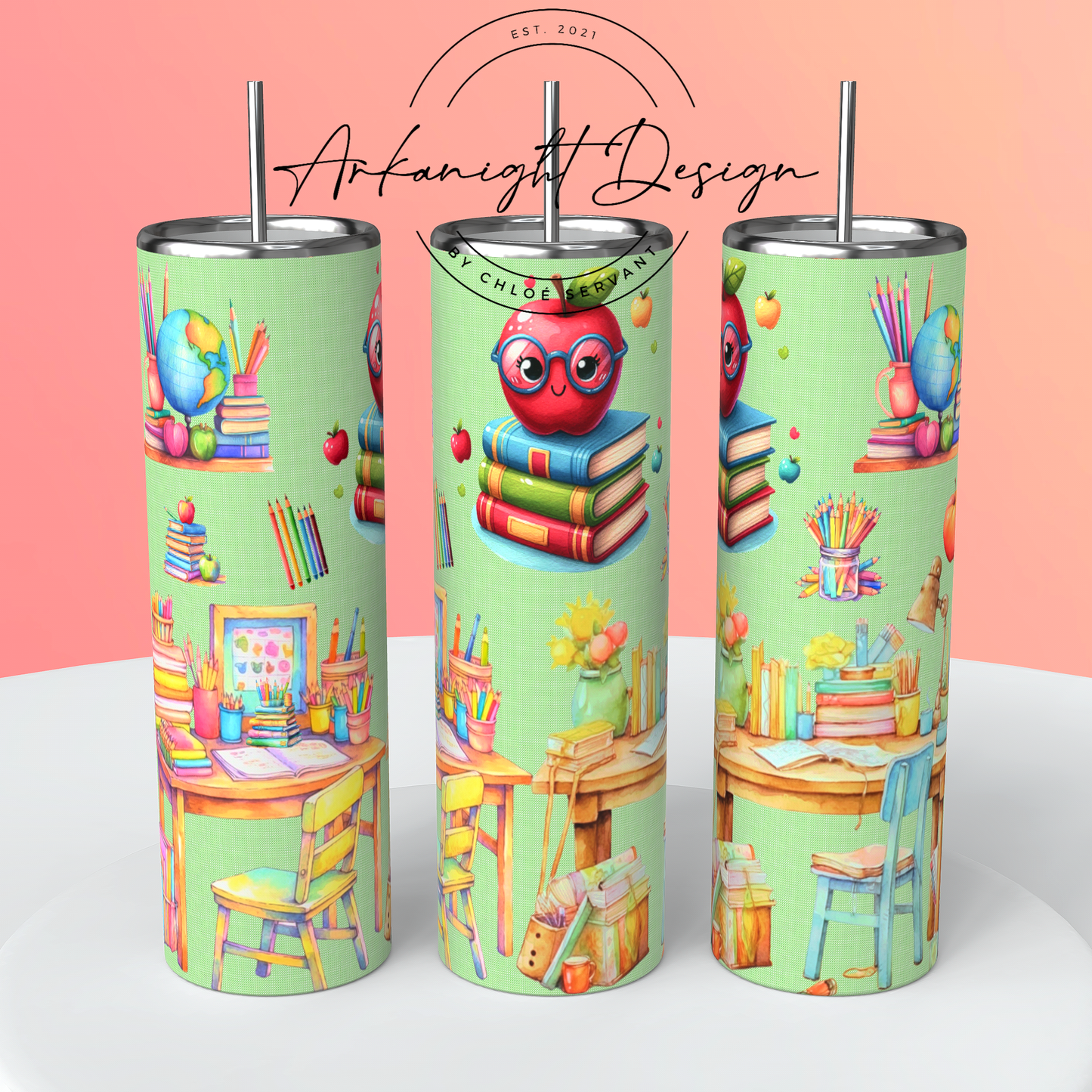 Gourde sur commande - Meilleure éducatrice du monde - sans Texte