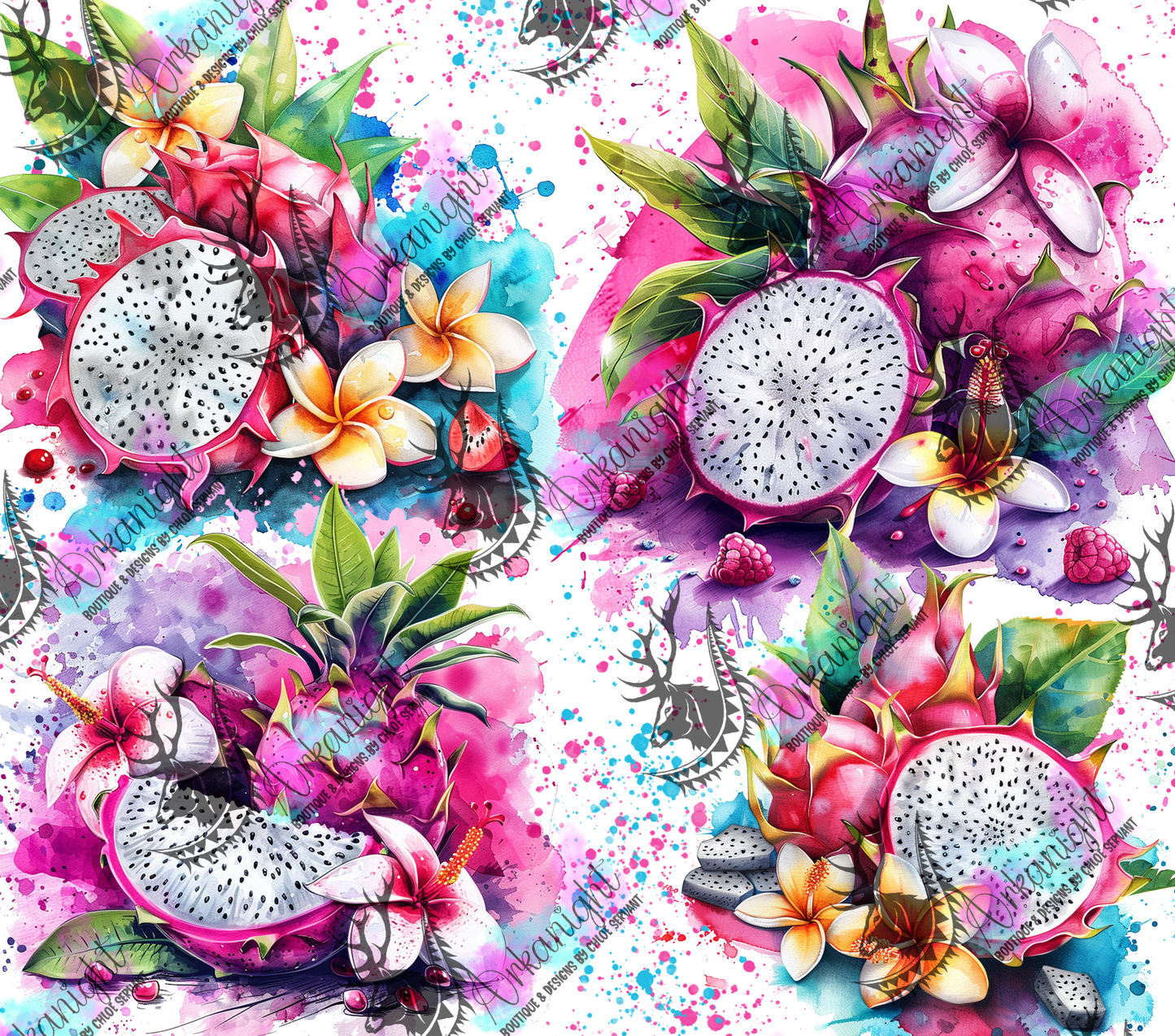 Numérique - Watercolor Dragonfruit