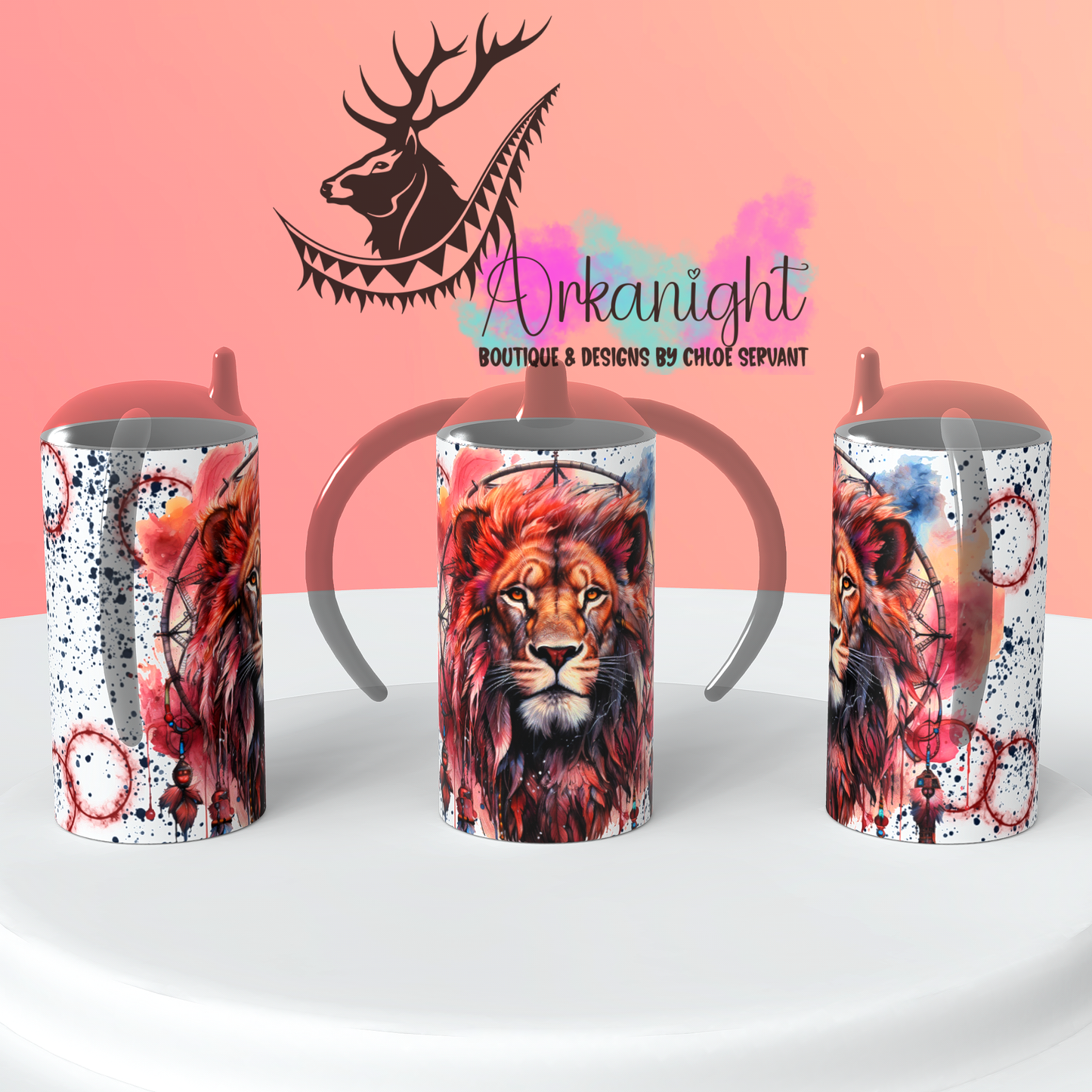Gourde - Biberon Évolutif sur commande - Watercolor Boho Lion
