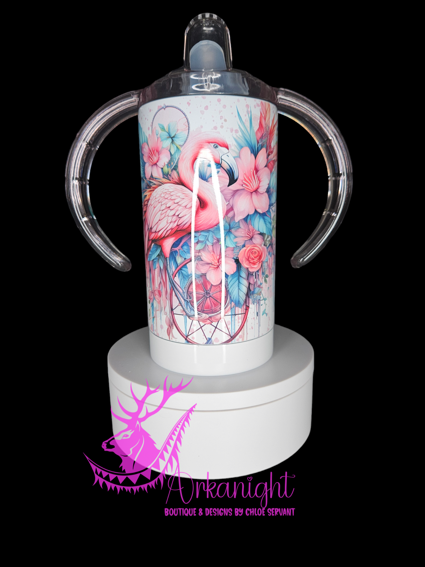 Gourde - Biberon Évolutif sur commande - Watercolor Boho Flamingo
