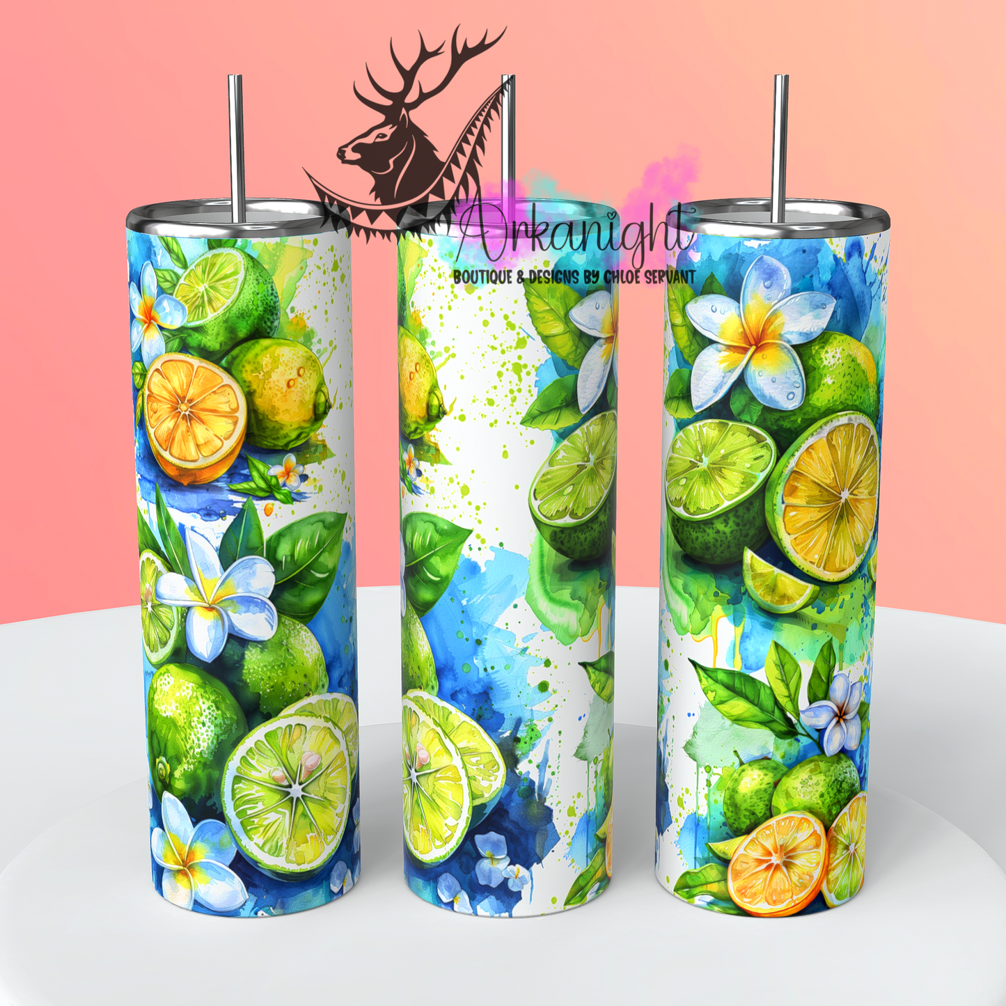 Gourde sur commande - Watercolor Lime