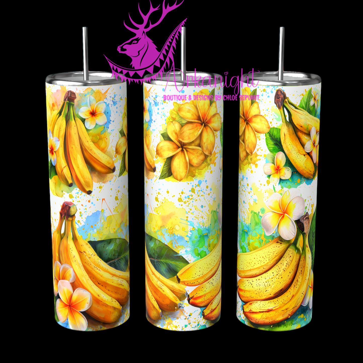 Gourde sur commande - Watercolor Banana