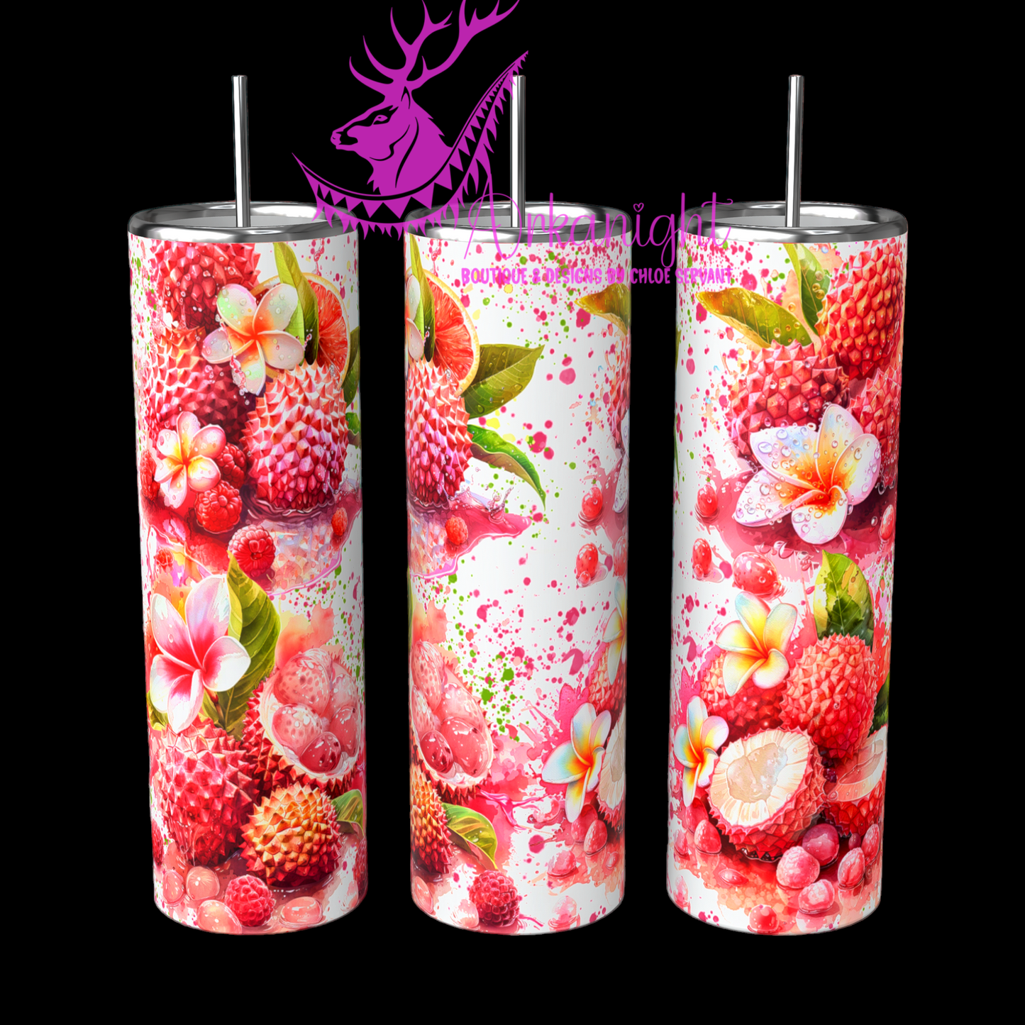 Gourde sur commande - Watercolor Litchi