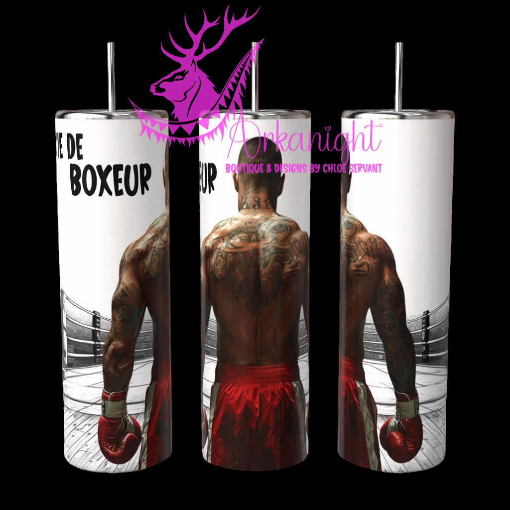 Gourde sur commande - Vie de Boxer - rouge