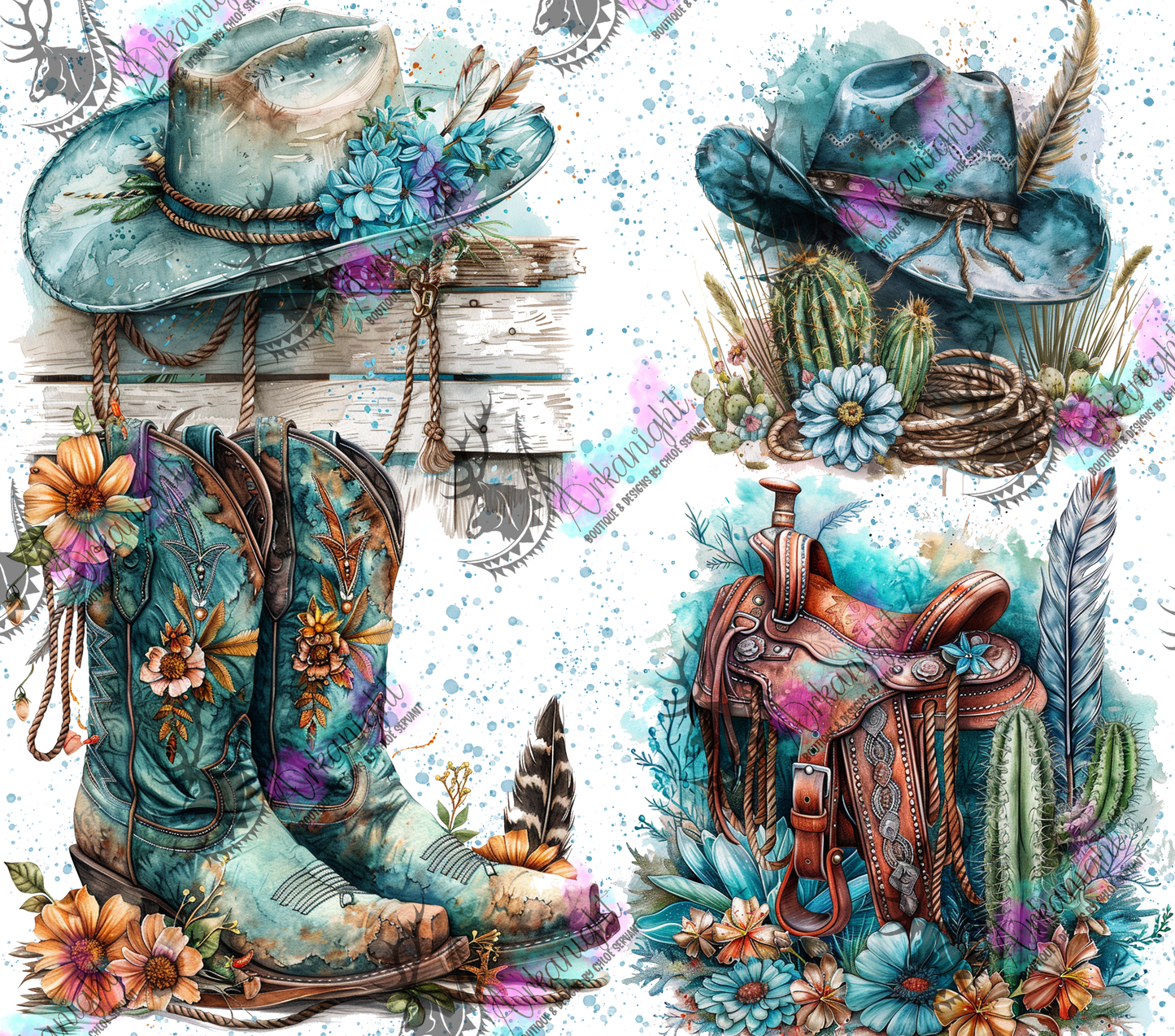 Numérique - Cowgirl - Turquoise