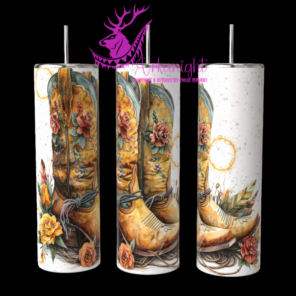 Gourde sur commande - Cowgirl Boots - Yellow