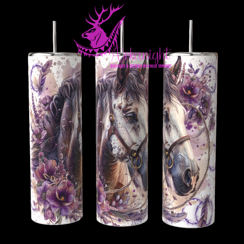 Gourde sur commande - Apaloosa Horse - Purple