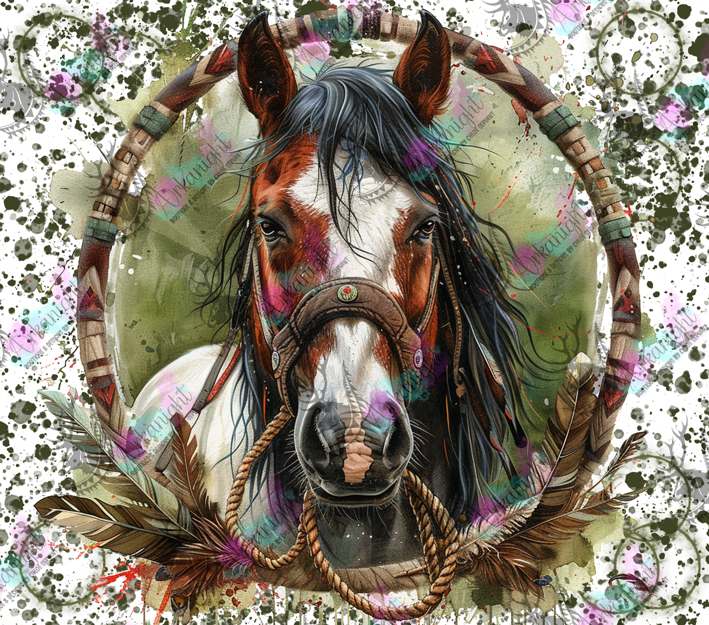 Numérique - Watercolor Paint Horse - 06