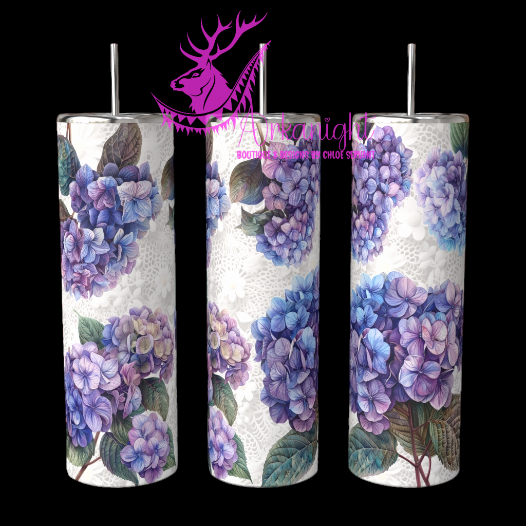 Gourde sur commande - Purple Hydrangea And Lace