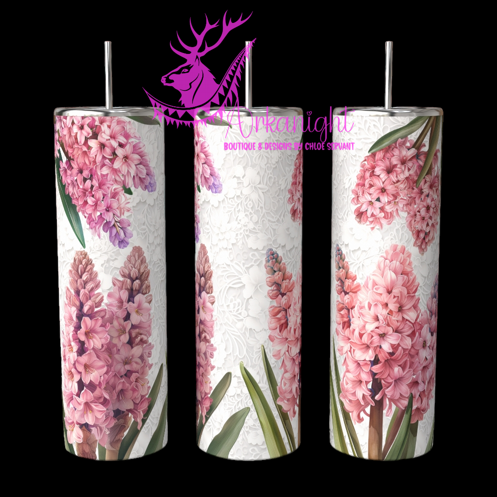 Gourde sur commande - Pink Hyacinthe And Lace