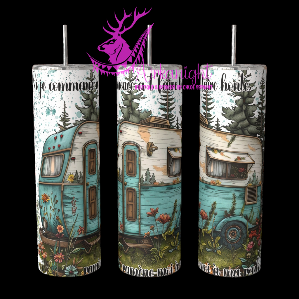 Gourde sur commande - Ramène-moi à ma roulotte- Bleu