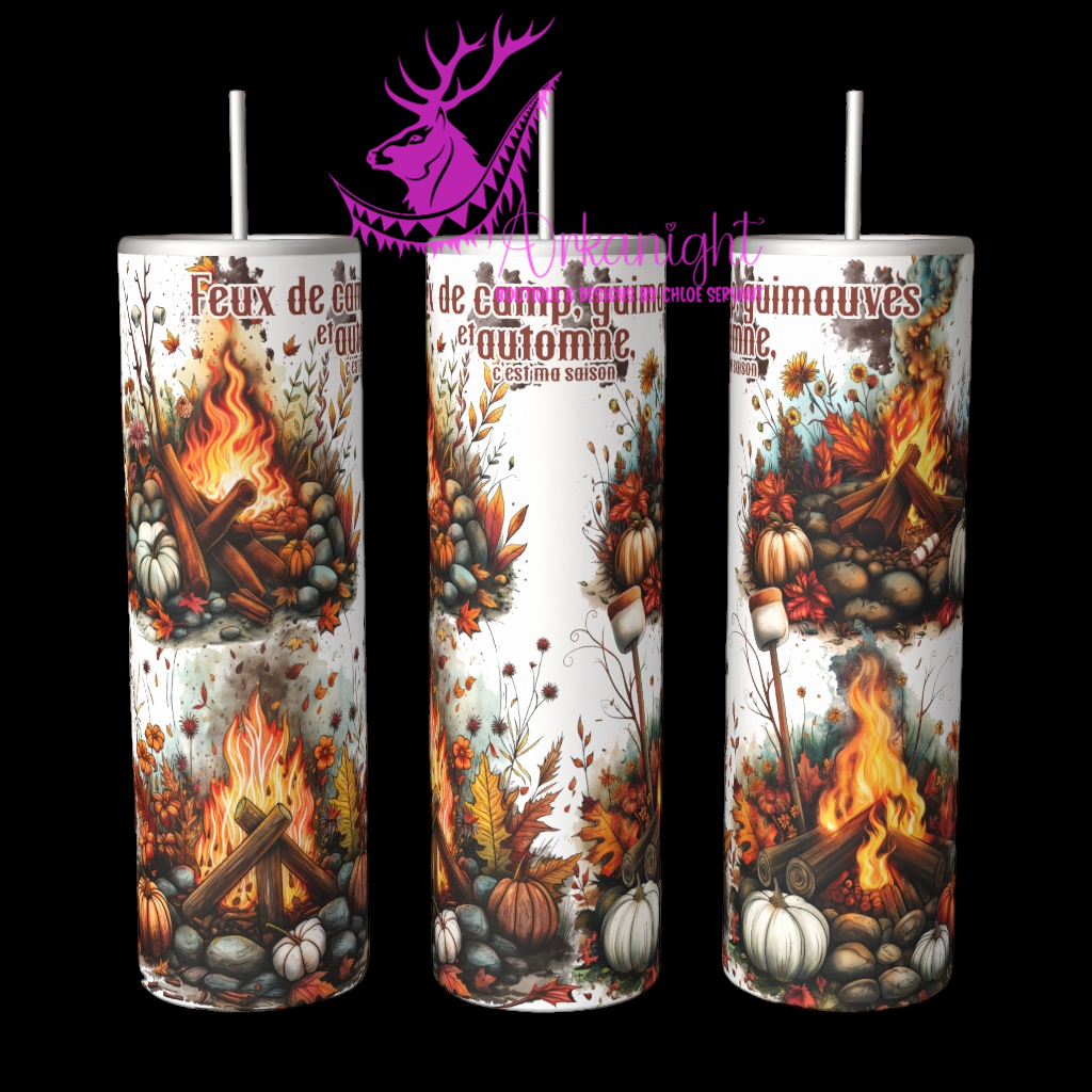 Gourde sur commande - Autumn 2024 - Feux de camp, guimauves et automne