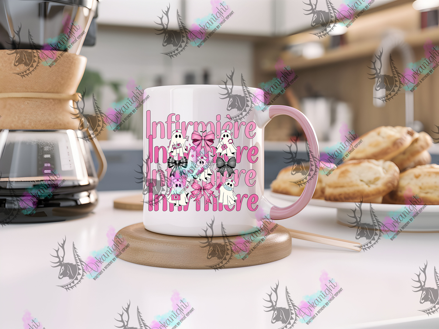 Tasse en céramique sur commande - Autumn 2024 - Infirmière Ghost