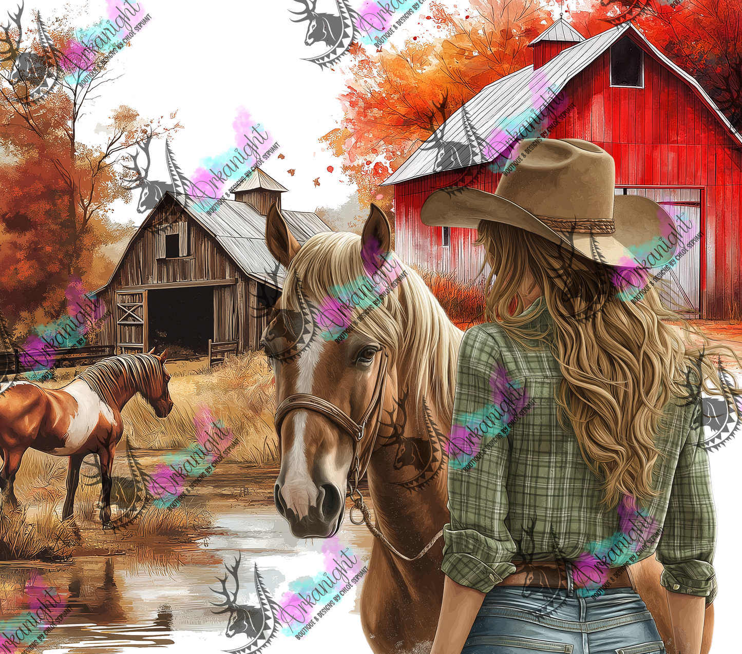 Numérique - Autumn 2024 - Green Plaid Shirt Cowgirl