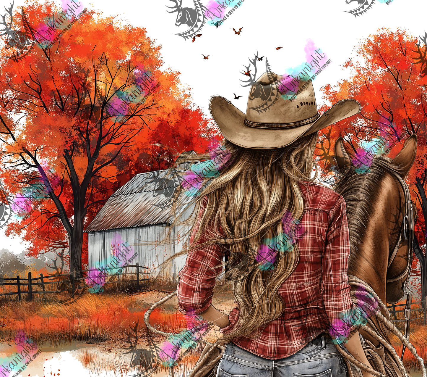 Numérique - Autumn 2024 - Red Plaid Shirt Cowgirl -02