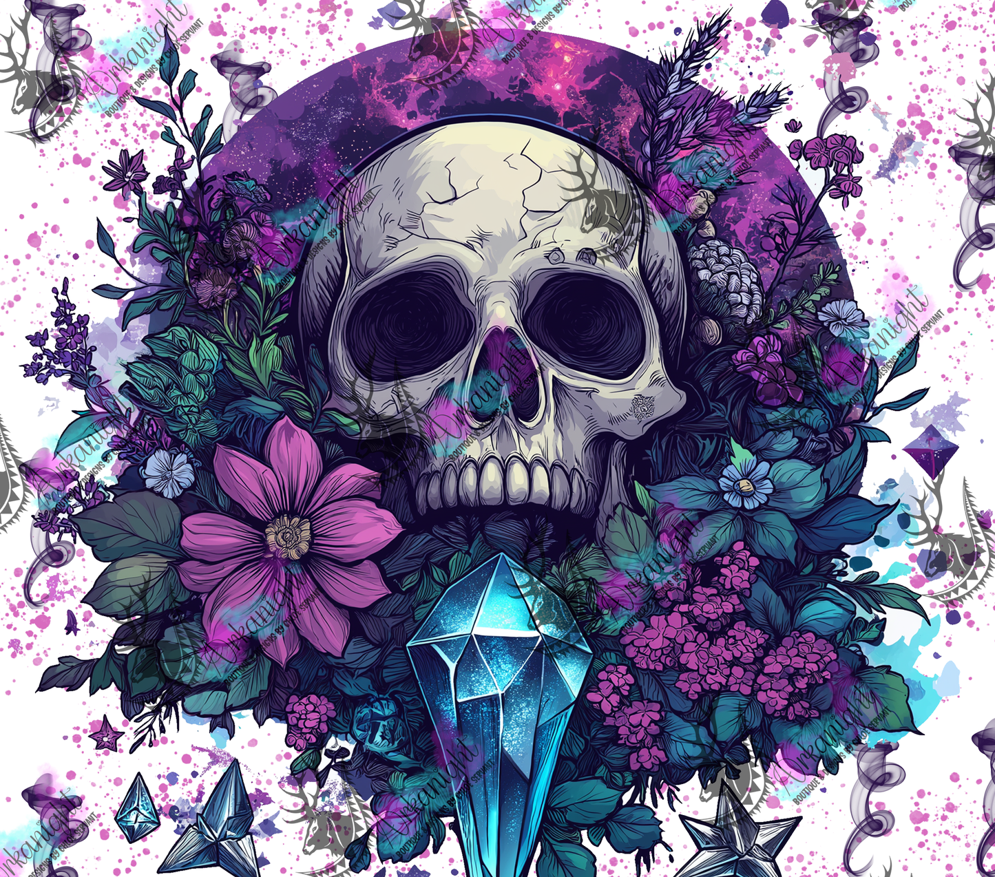 Numérique - Autumn 2024 - Dark Purple Circle Skull