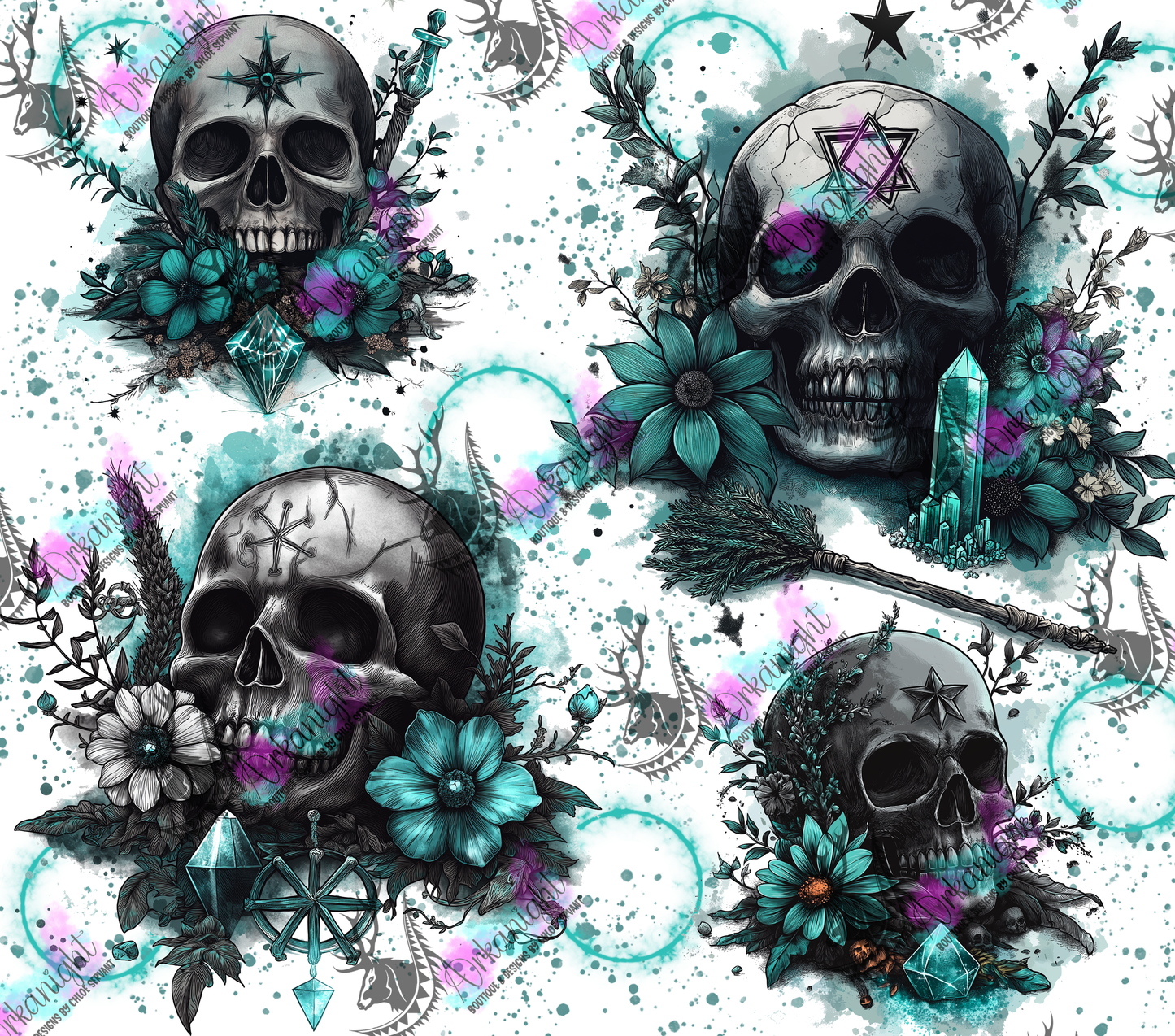 Numérique - Autumn 2024 - Green / Aqua Skull