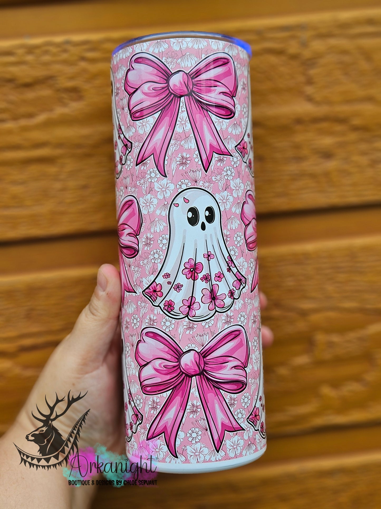 Gourde sur commande - Autumn 2024 - Pink Coquette Ghost