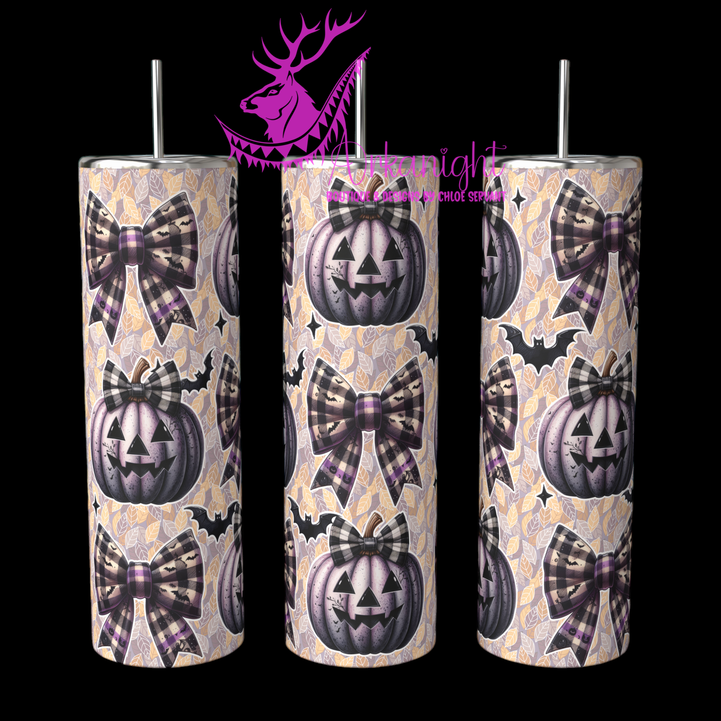 Gourde sur commande - Autumn 2024 - Purple Plaid Pumpkin
