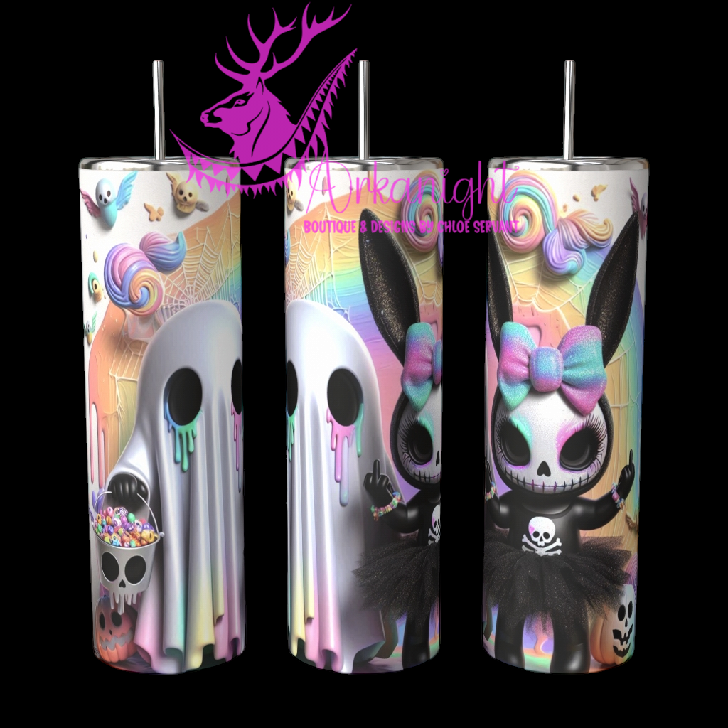 Gourde sur commande - Autumn 2024 - Black Bunny and Ghost