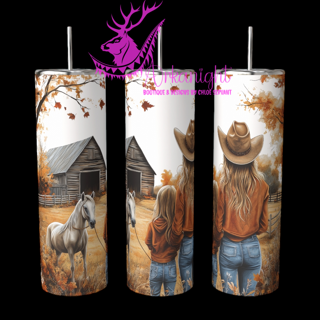Gourde sur commande - Autumn 2024 - Collection Autumn at the Ranch - Cowgirl Mom & Daugther -03